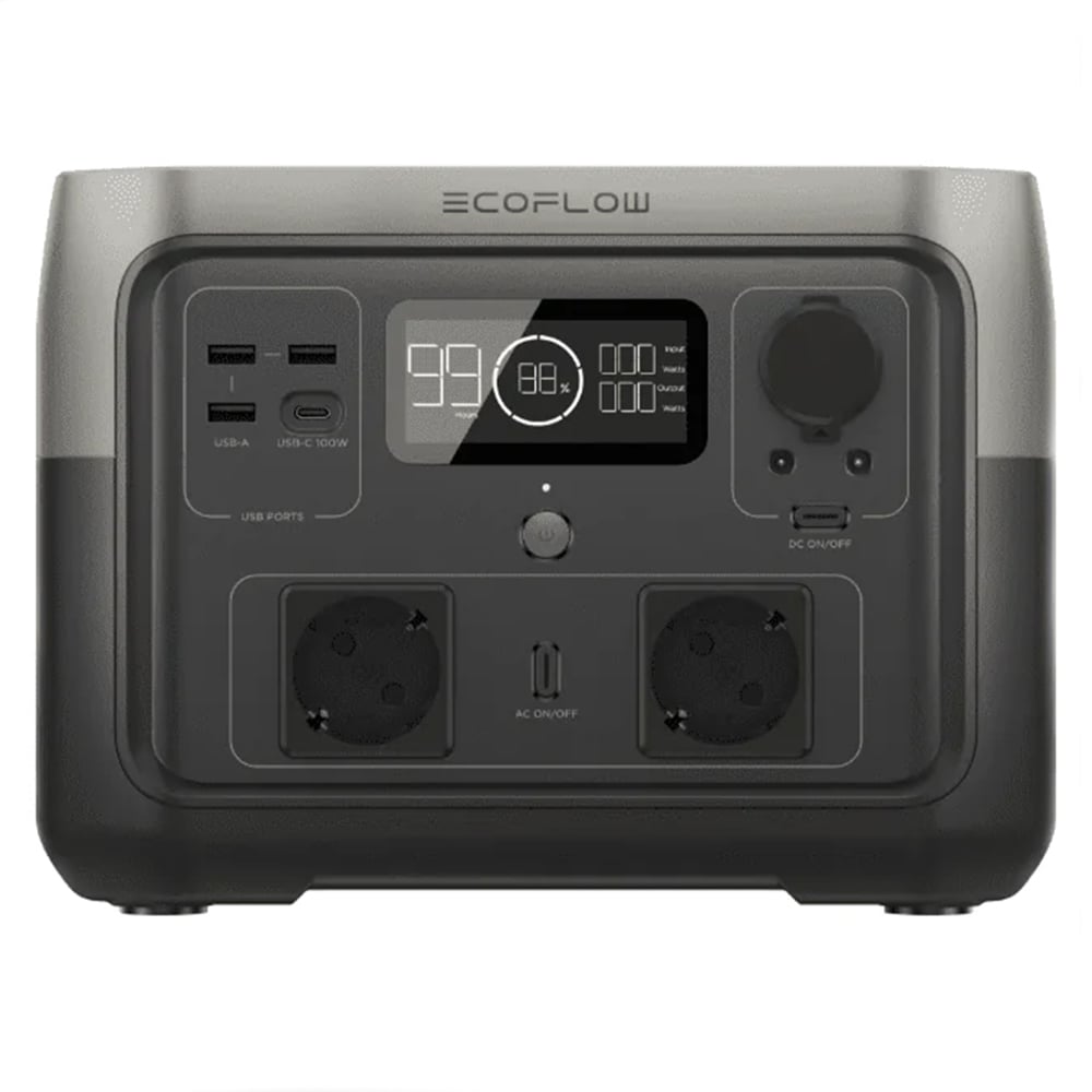 EcoFlow River 2 Max Powerstation 512Wh 500W AC Notstrom Solarakku