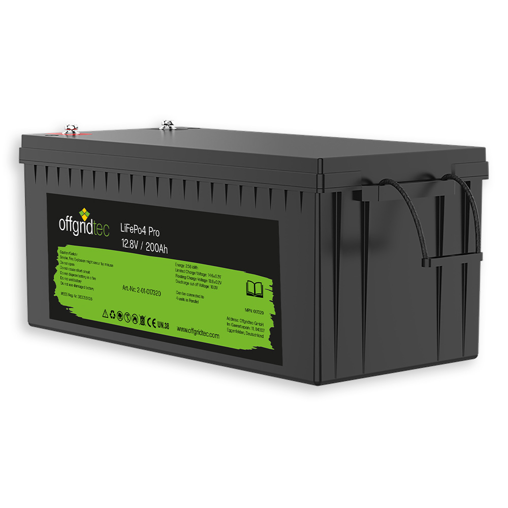 Offgridtec 12/200 LiFePo4 Pro 200Ah 2560Wh Lithiumbatterie 12,8V