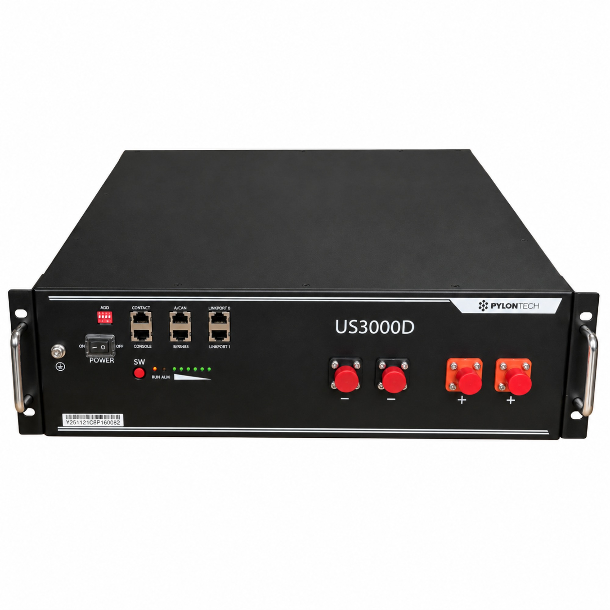 Pylontech US3000D Batterie schwarz Schrägansicht von oben