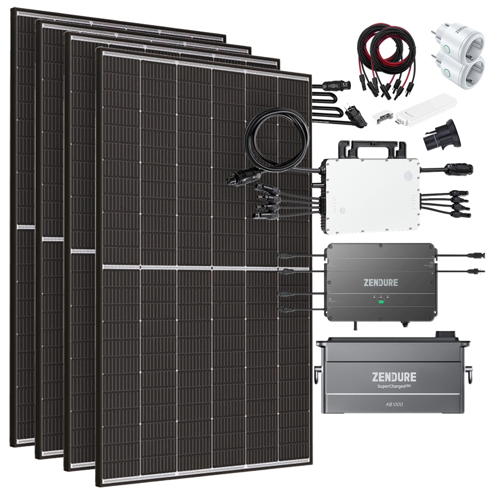 Offgridtec Solaranlage 960 Wh 1720W HM-1500 DTU-WLite Trina Vertex-S 430 Mini-PV Hausnetz-Einspeisung