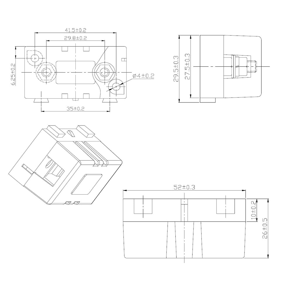 Offgridtec MIDI Sicherungshalter 1-fach Halter max. 200A