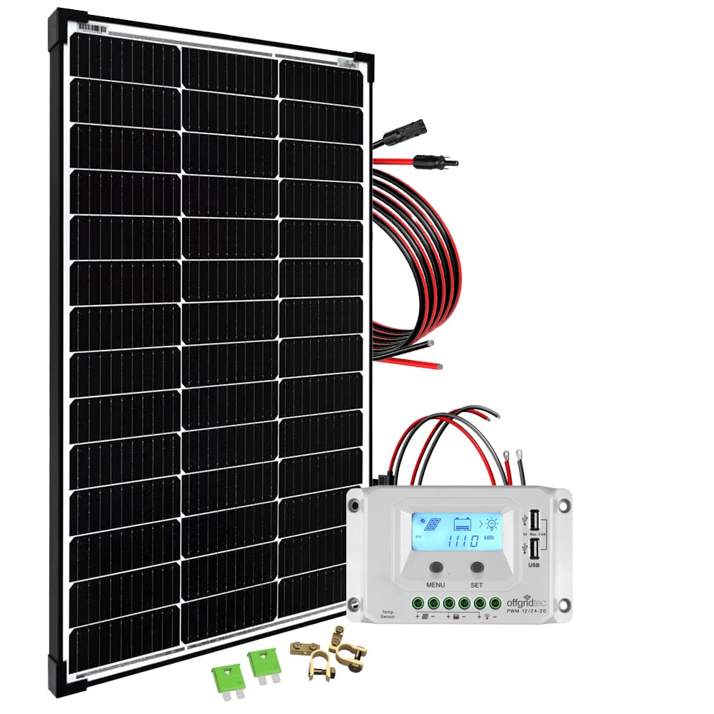 Offgridtec® basicPremium-L 100w SolaraSystème complet 12v