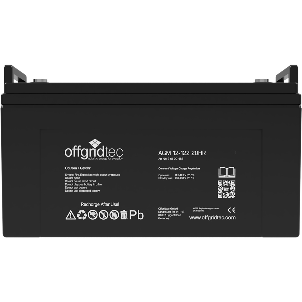 Offgridtec Solarbatterie (122 Ah, 12 V)