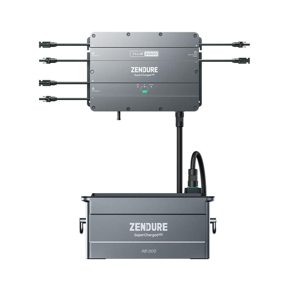 Zendure SolarFlow Set 960Wh Smart PV Hub 2000 mit 1x AB1000 Erweiterungsbatterie