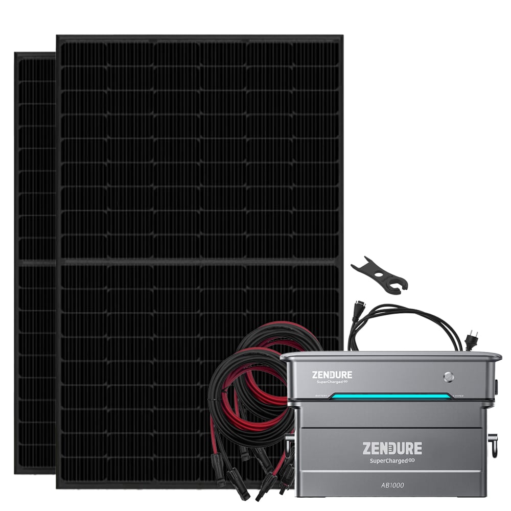 Zendure AIO-2400 Système léger 860Wp HMS-800W-2T Installation de balcon avec stockage