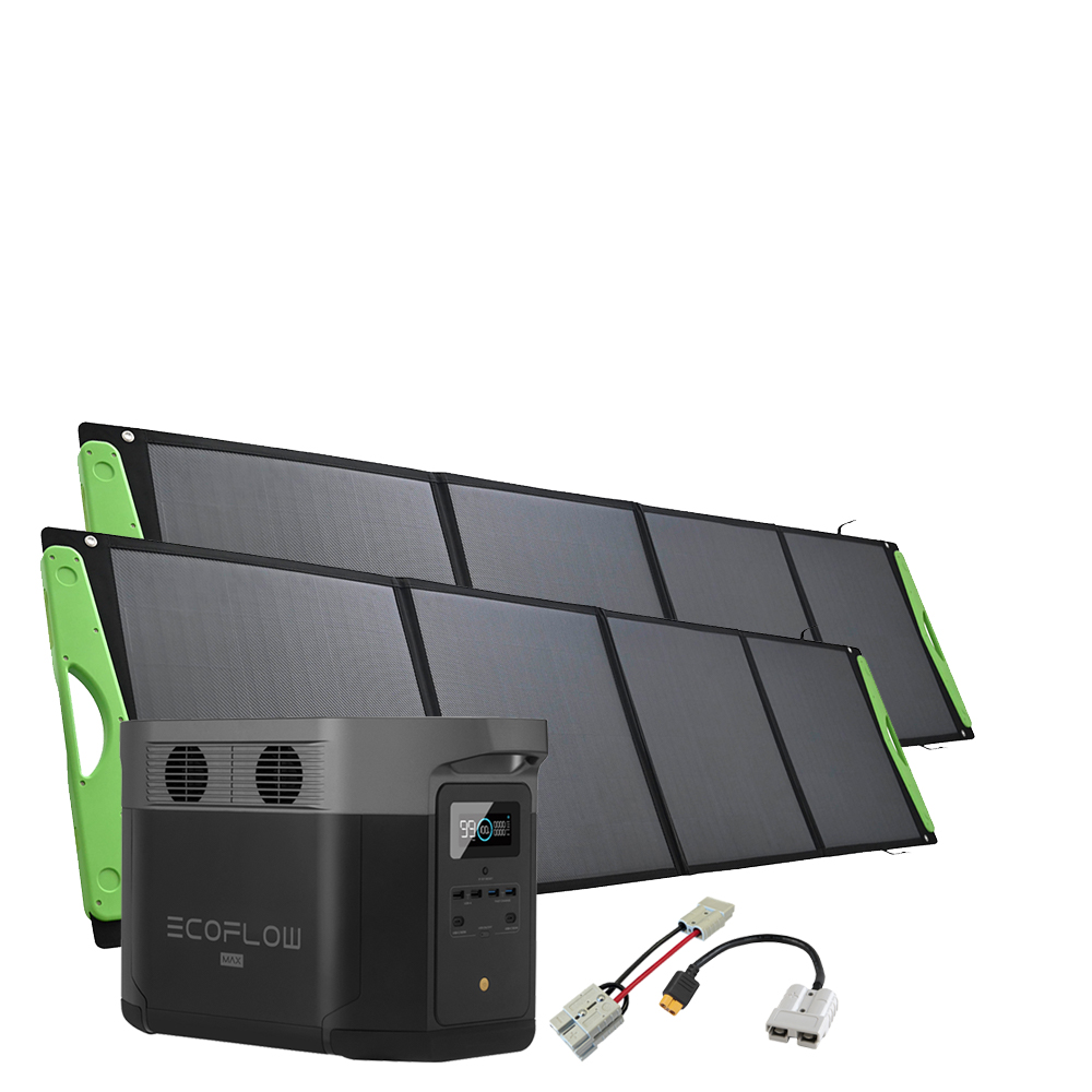 SparBundle EcoFlow Delta Max 1600 + 2 x 200W Offgridtec® Hardcover Solartasche