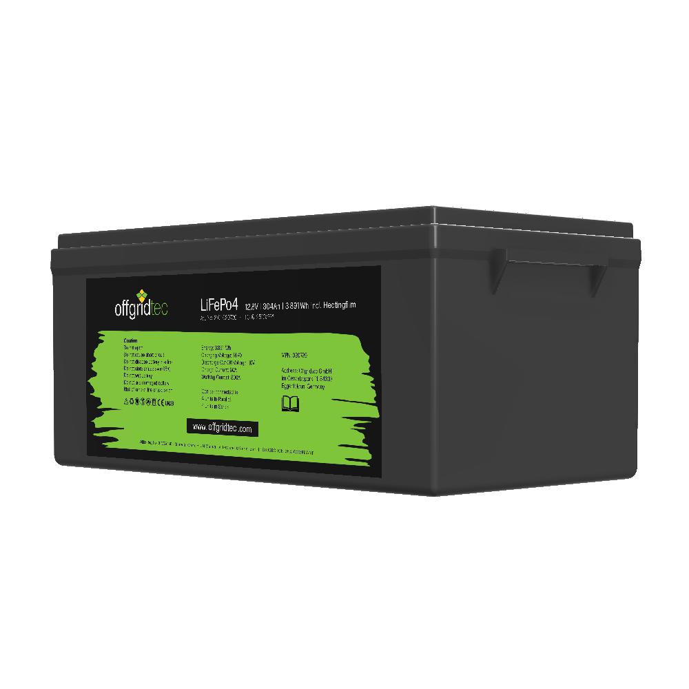 Offgridtec LifePO4 Akku 12/300 12,8V 304Ah mit BMS und Heizmatte 3840Wh