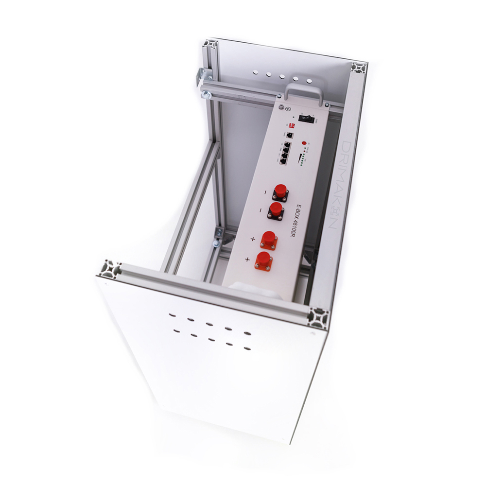 Batterieschrank für 2 Pytes 48100R LiFePo4-Batterien weiß