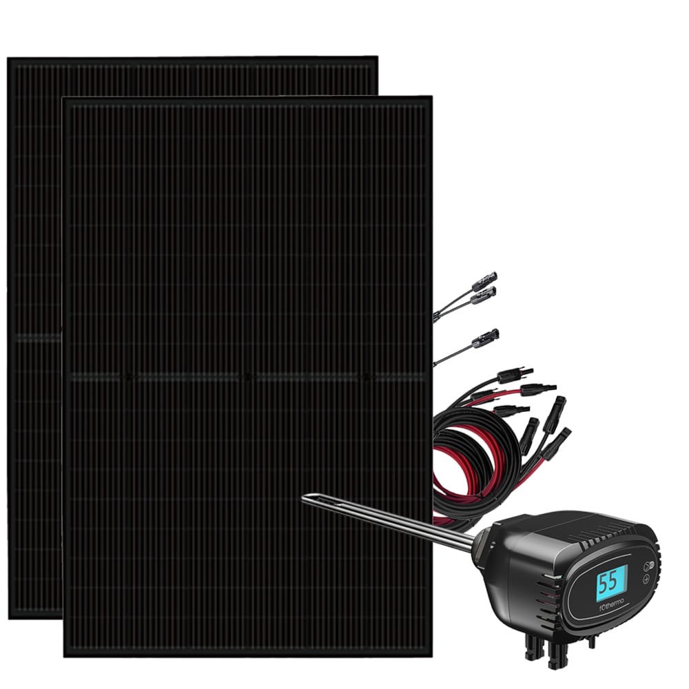 Offgridtec solar system 900W incl. 1kW Fothermo heating element for hot water boiler