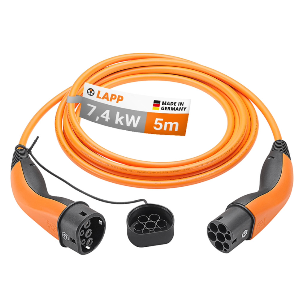 Lapp Mobility 5m charging cable e-car type 2, 7.4 kW/32 a, 1-phase