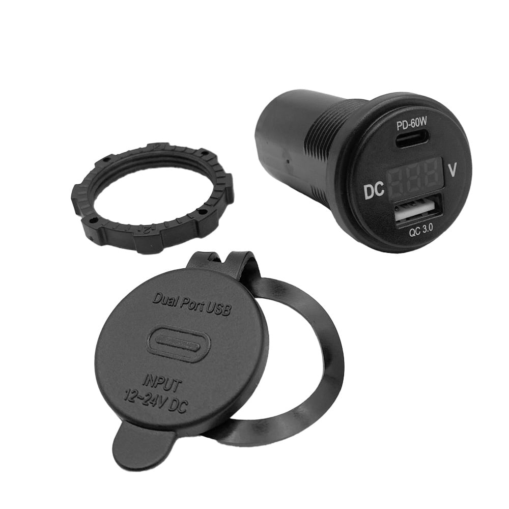 Offgridtec USB Doppelsteckdose USB-A 3,6V - USB-C 5V / 6-30V/DC