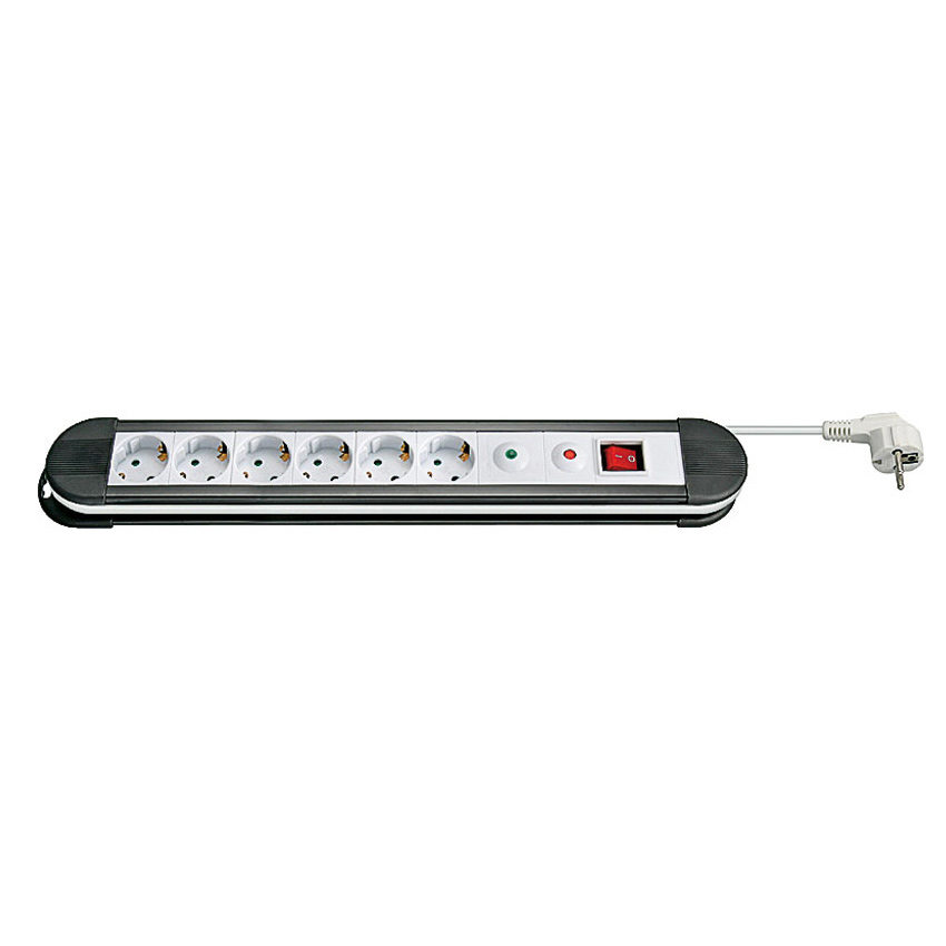 6-way Power Strip - overvoltage, temperature and child protection