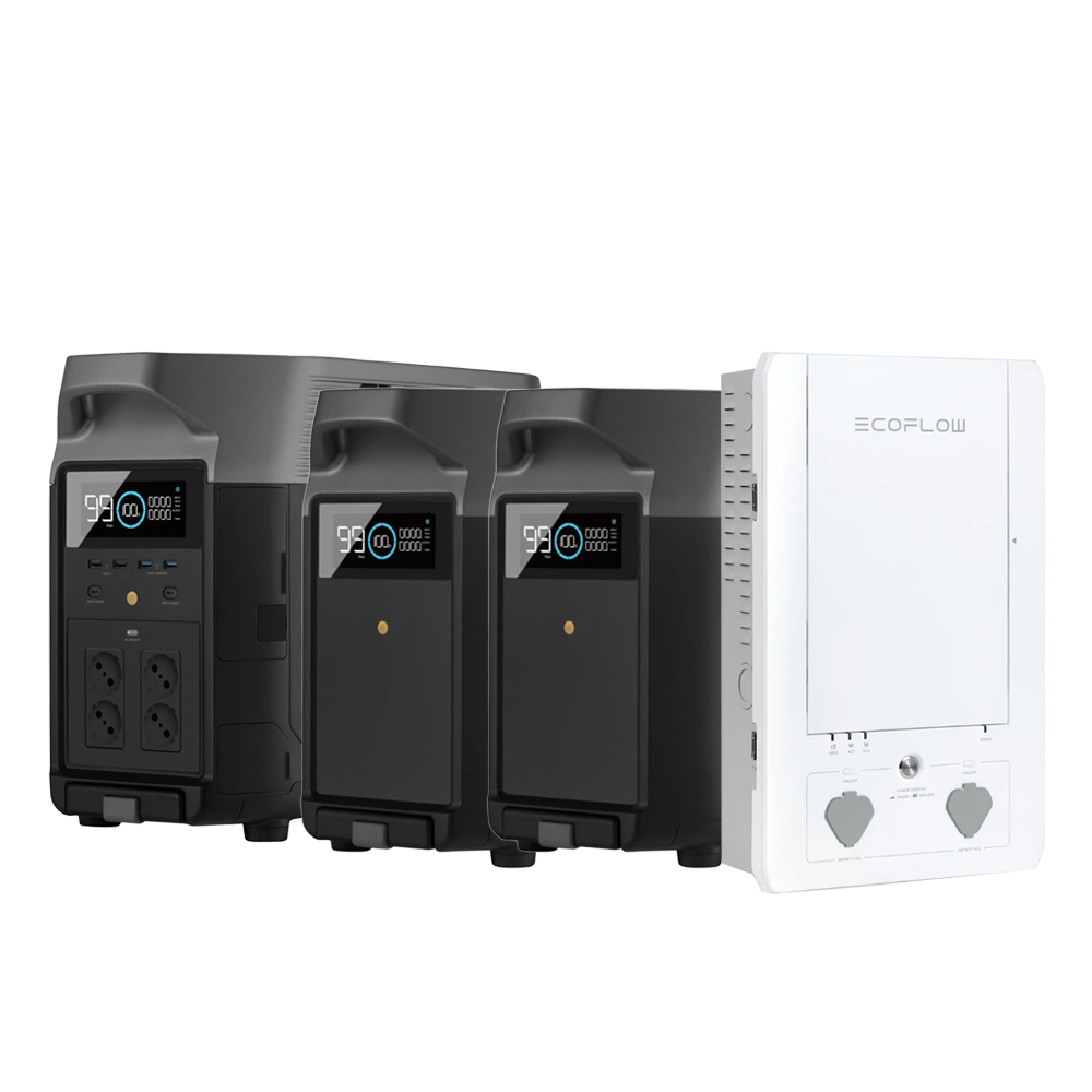 Ecoflow Backup-Kit für bestehende PV Anlagen mit DeltaPro Powerstation 2 x 3,6kWh Zusatzbatterie und Smart Home Panel