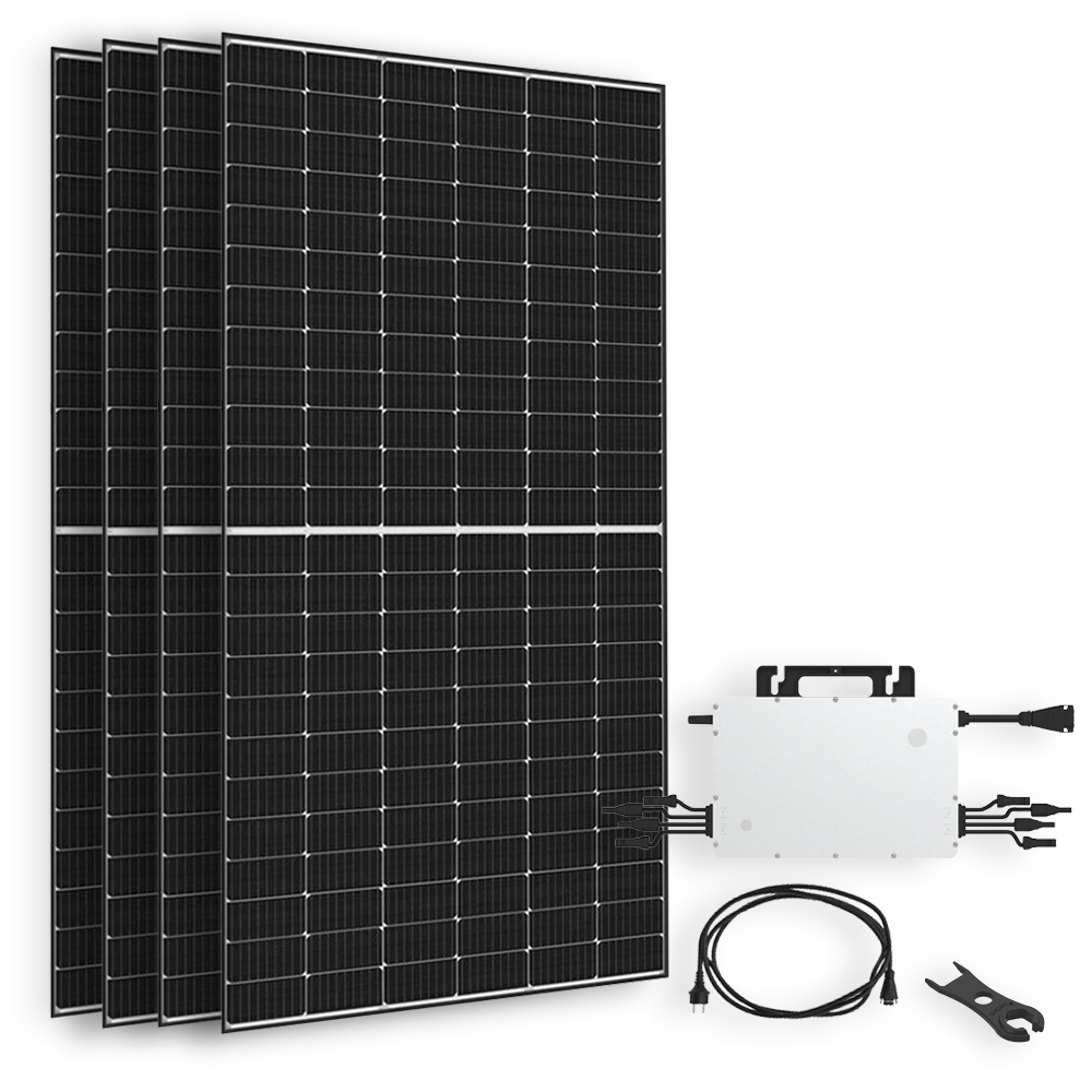 Offgridtec® Solar-Direct 1620W HMS-1600 Solaranlage Glas Glas Hausnetz-Einspeisung - 10m HMS-Anschlusskabel
