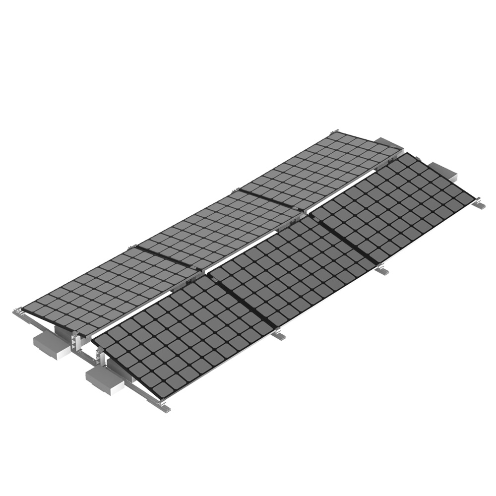 Offgridtec Flachdach Befestigungsset Ballast Montagekit Ost-West 6 Module