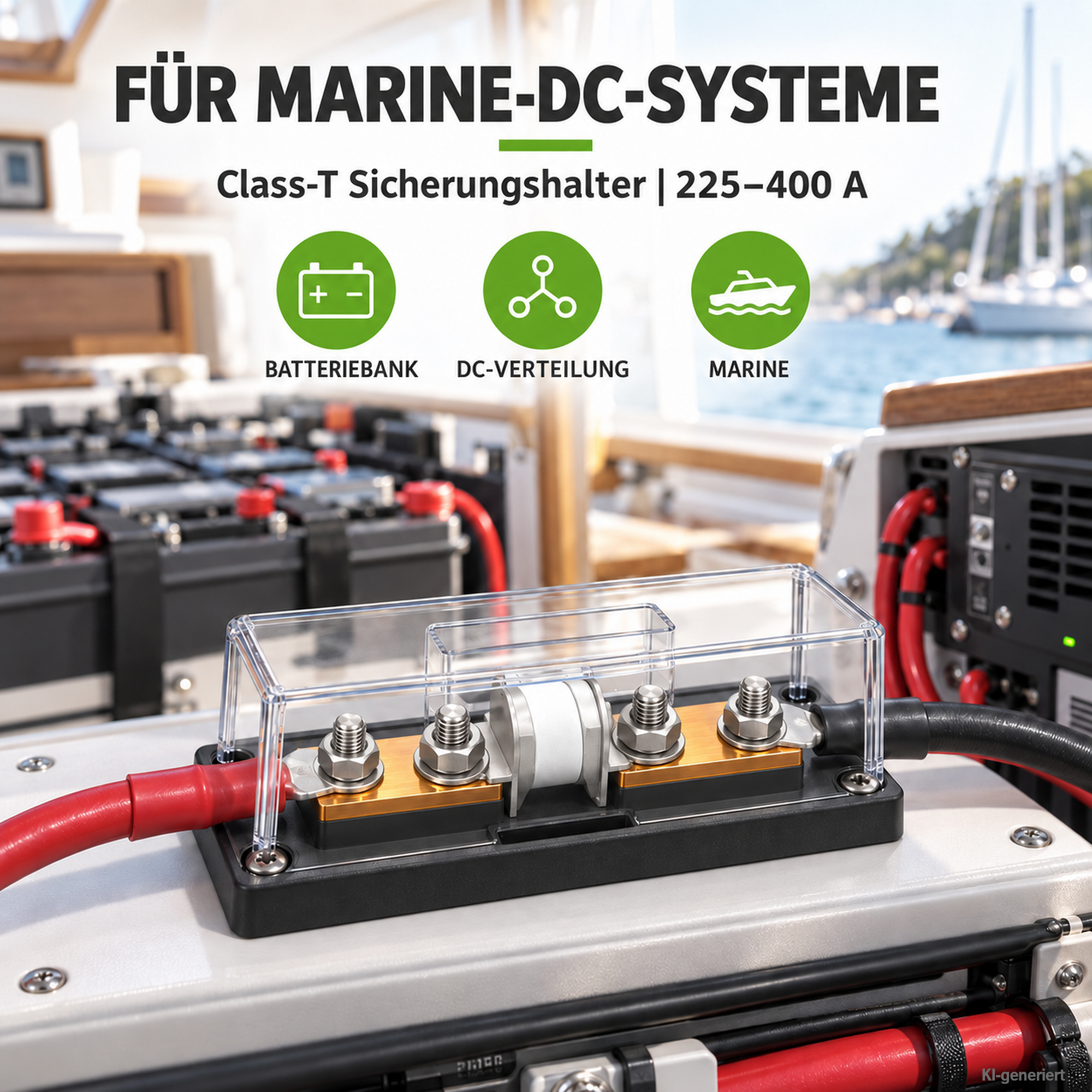 Class-T Sicherungshalter bis 400A in marinen DC-Systemen