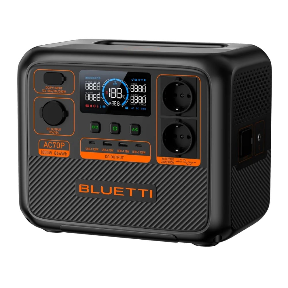 BLUETTI AC70P Portable Power Station 1000W 864Wh