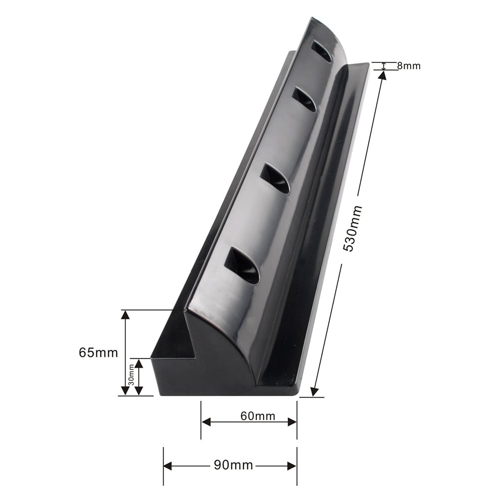 Offgridtec© 55cm Spoiler schwarz Solar Dachhalterung Heavy Duty