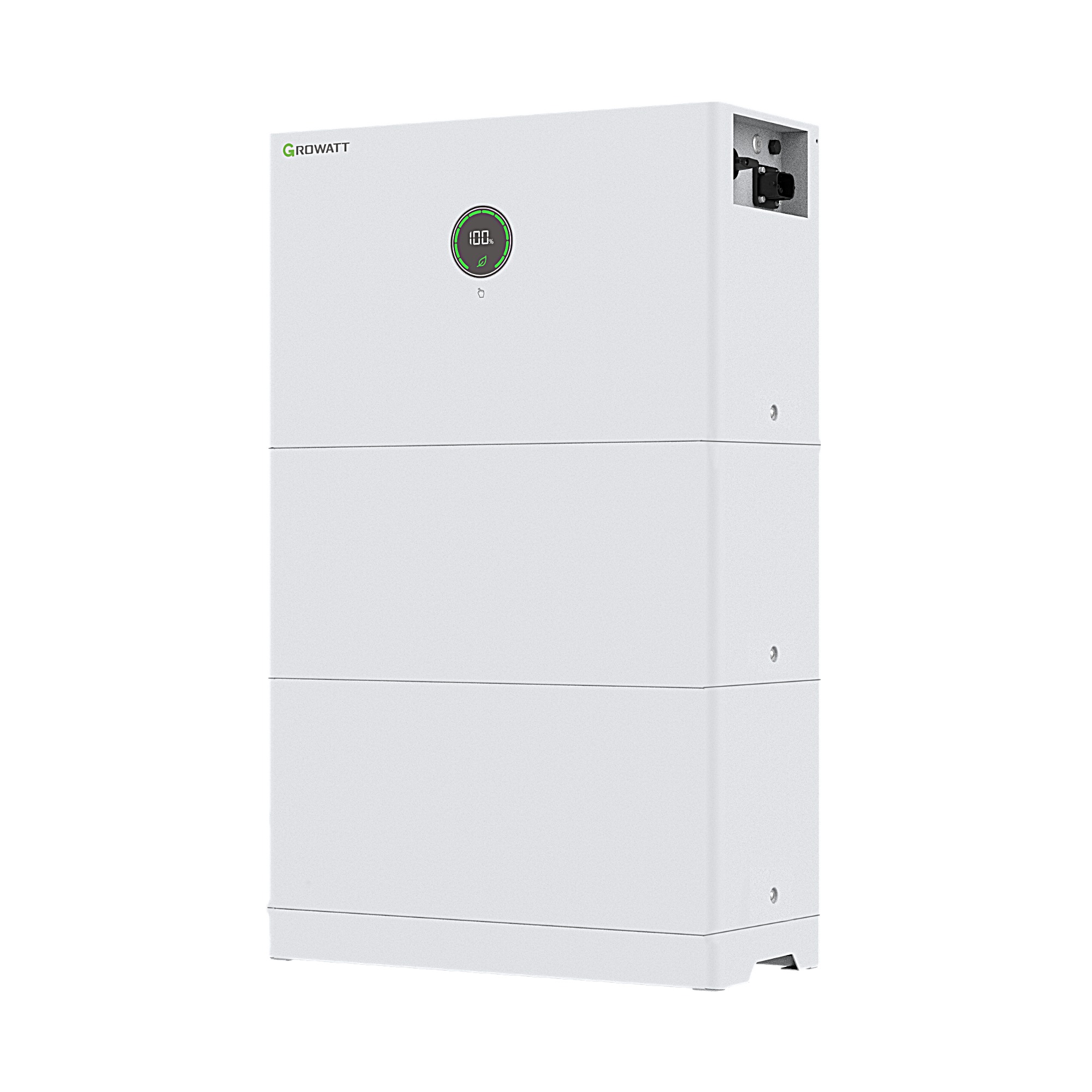 Growatt APX 2.0 Batterieturm mit Master und zwei Modulen Schrägansicht Front rechts