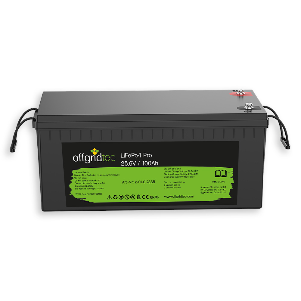 Offgridtec 24/100 LiFePo4 Pro 100Ah 2560Wh Lithiumbatterie 25,6V