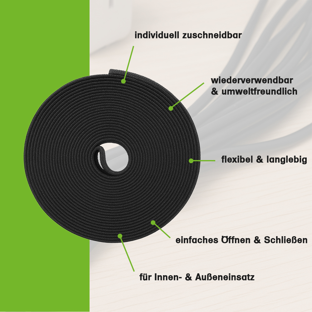 dünner Klettkabelbinder (Premium dünner Klettkabelbinder (Premium