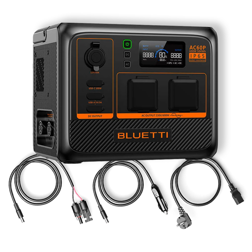 Bluetti AC60P Powerstation 504Wh 600W 1200W-Power-Lifting