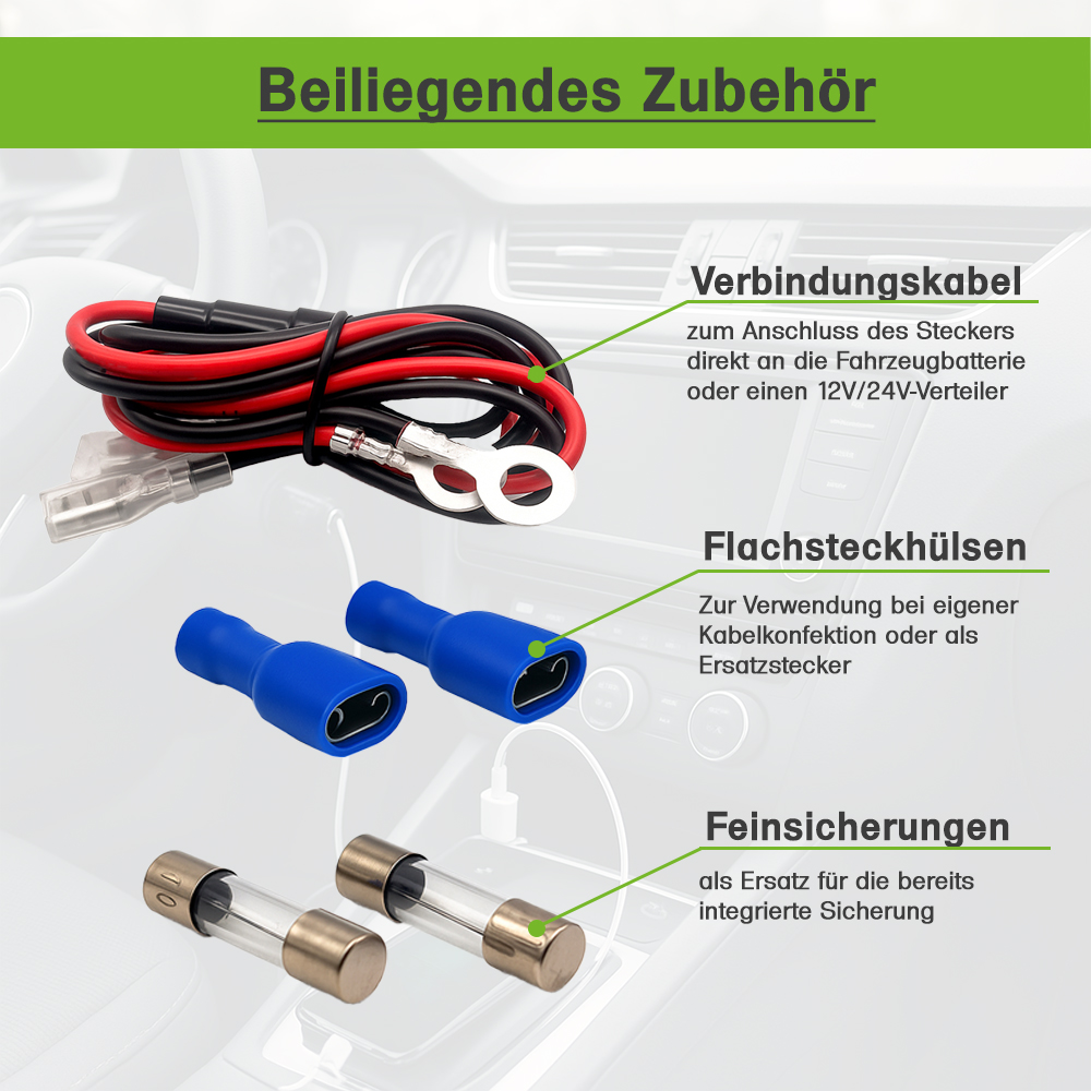 Offgridtec USB-Dreifachsteckdose 12V/24V 2x 18W USB-C und 1x 18W USB-A KFZ-Schnellladeadapter mit Abdeckung