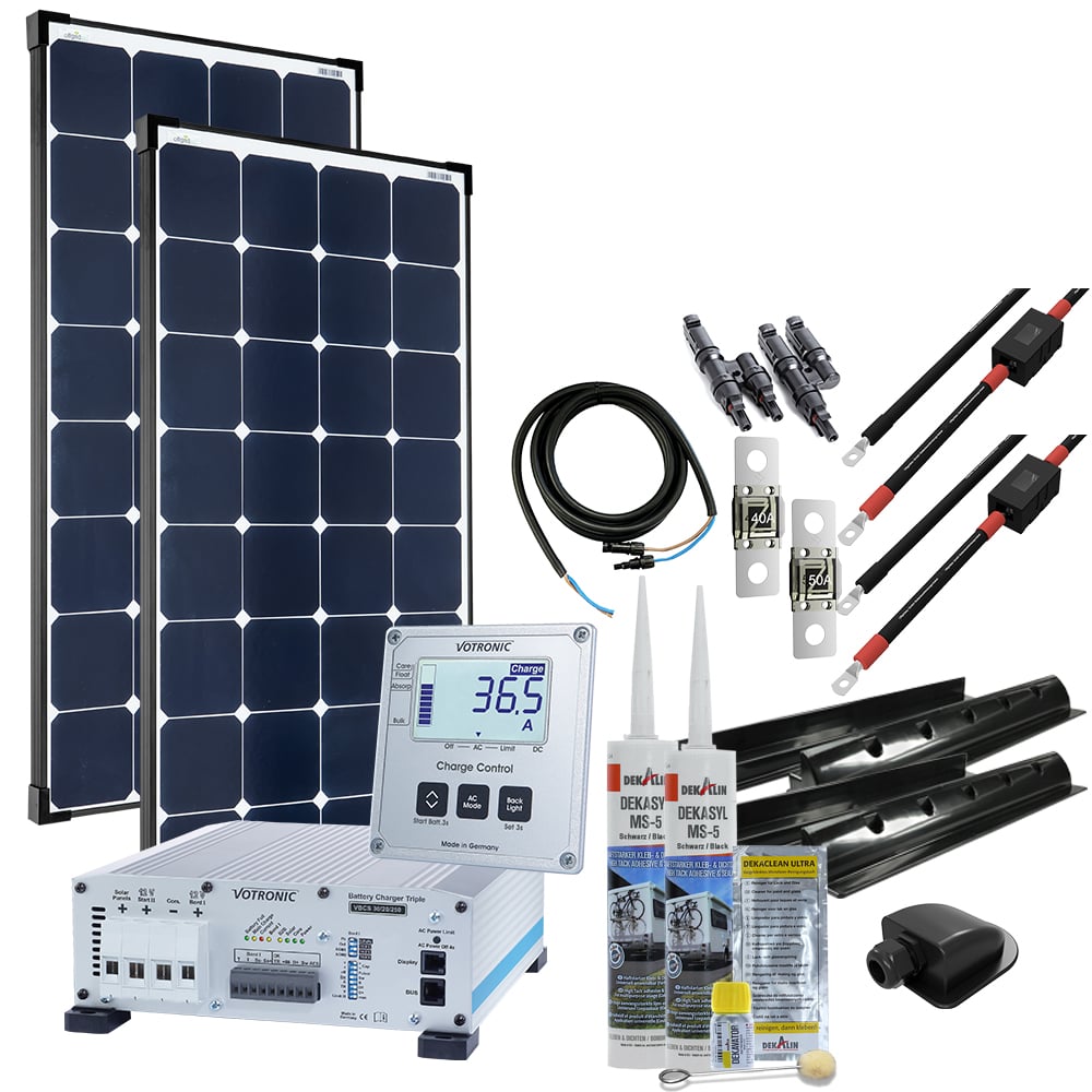 Solaranlage »300W MPPT 12V Wohnmobil Komplettset EBL-Option«, (Set