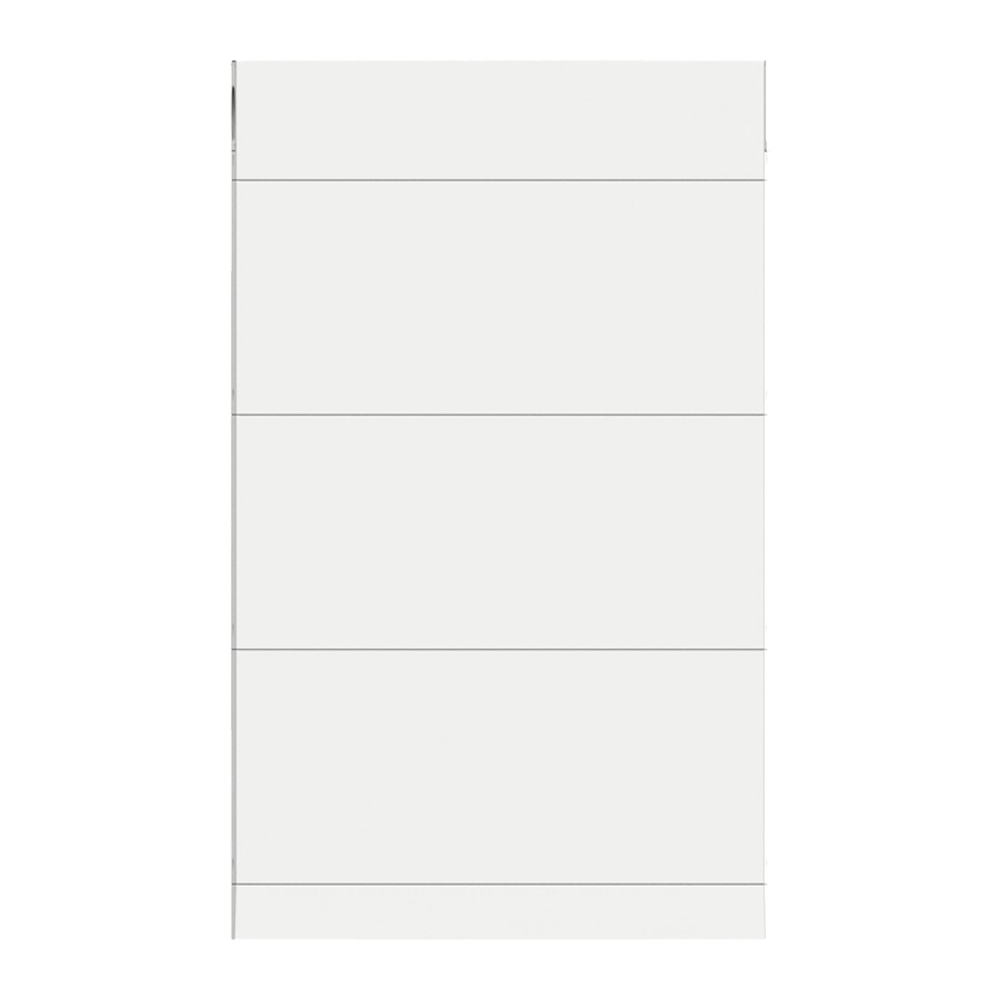 Frontansicht des weißen Solax X3-IES Speichersystems mit 3 Batterien und BMS