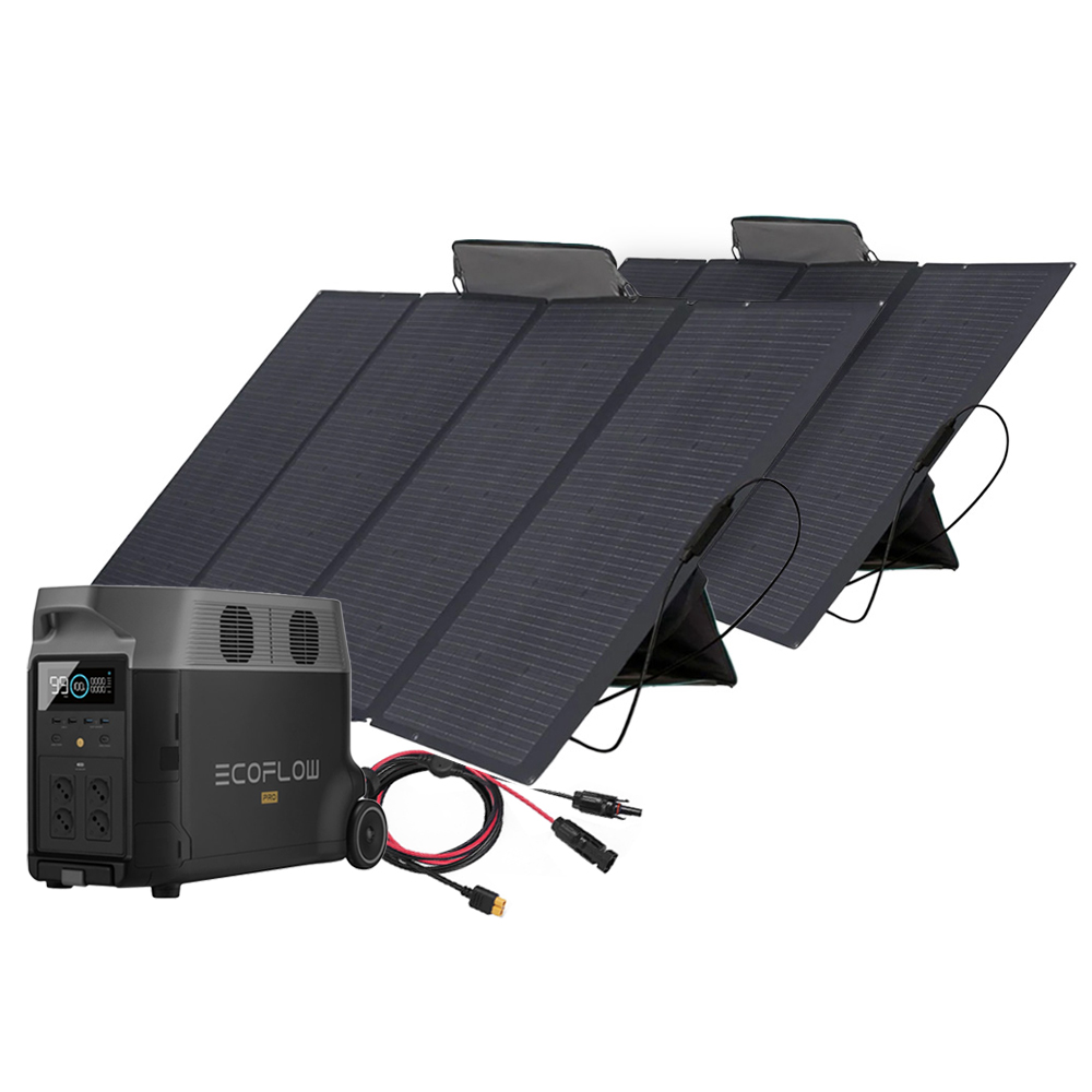 SparBundle Ecoflow Delta Pro Powerstation 3,6kWh und 2 x 400W Ecoflow Solarpanel