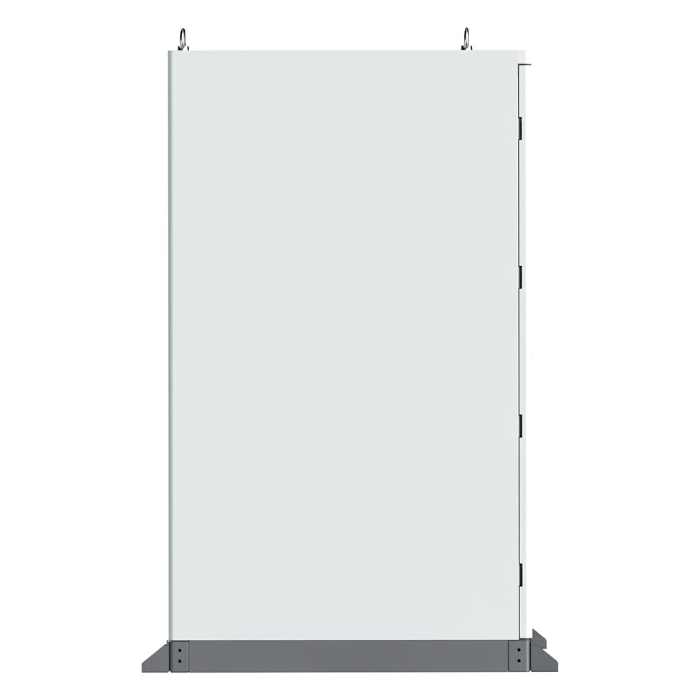 Seitenansicht rechts: Weißes, rechteckiges Solax 125kw Power conversion System