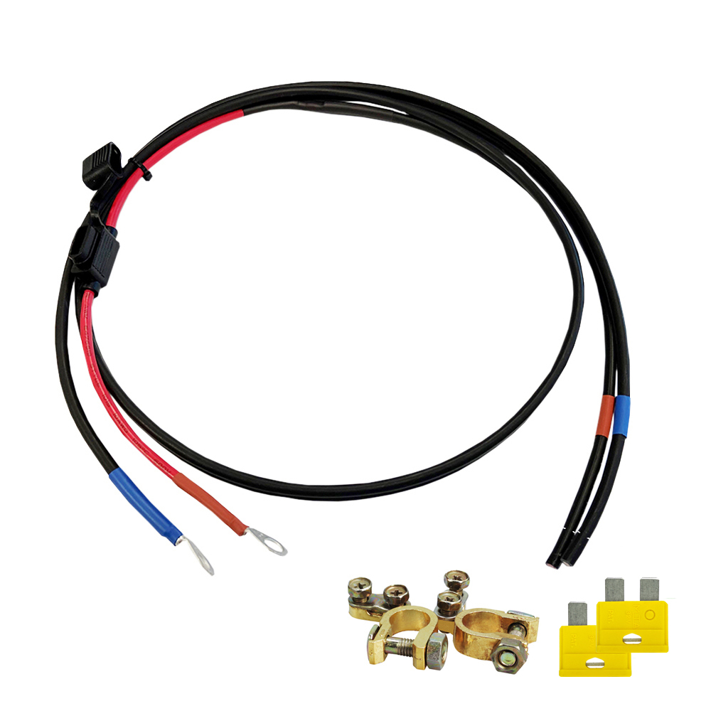 1.5m 4mm² battery cable with flat fuse holder,20A fuse and terminals