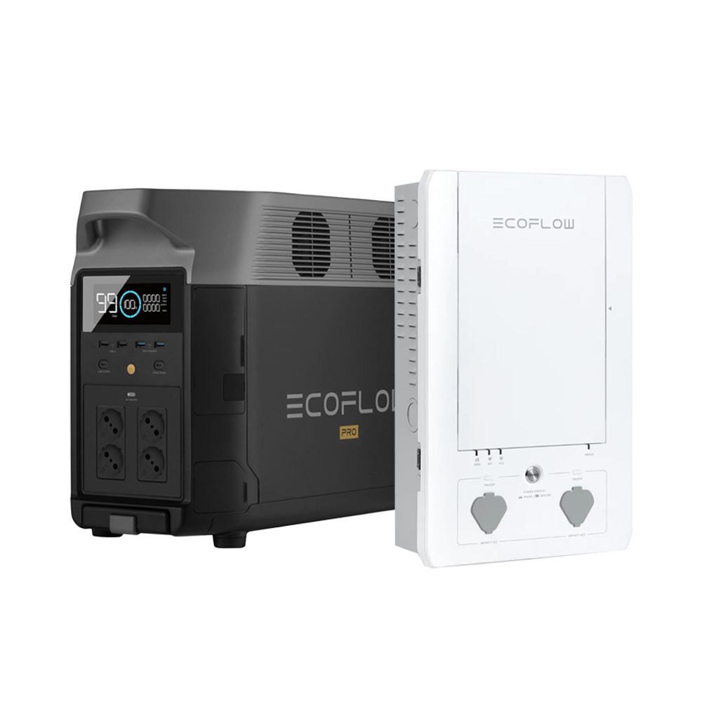 Ecoflow backup kit Retrofit kit with DeltaPro Powerstation Optional additional batteries and Smart Home Panel