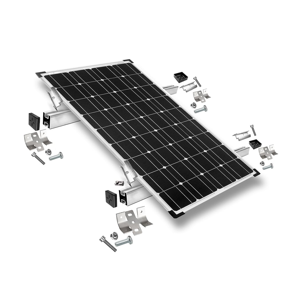 Befestigungskit mit Trapezklemmen für Blechdach 1 Solarpanel Rahmenhöhe 40mm