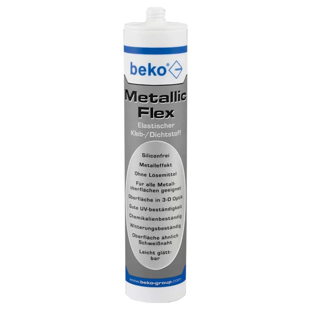 Beko Metallic-Flex 305g Elastischer Kleb- & Dichtstoff Metalleffekt