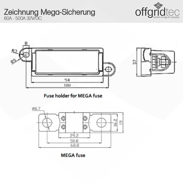 Support pour méga-fusible