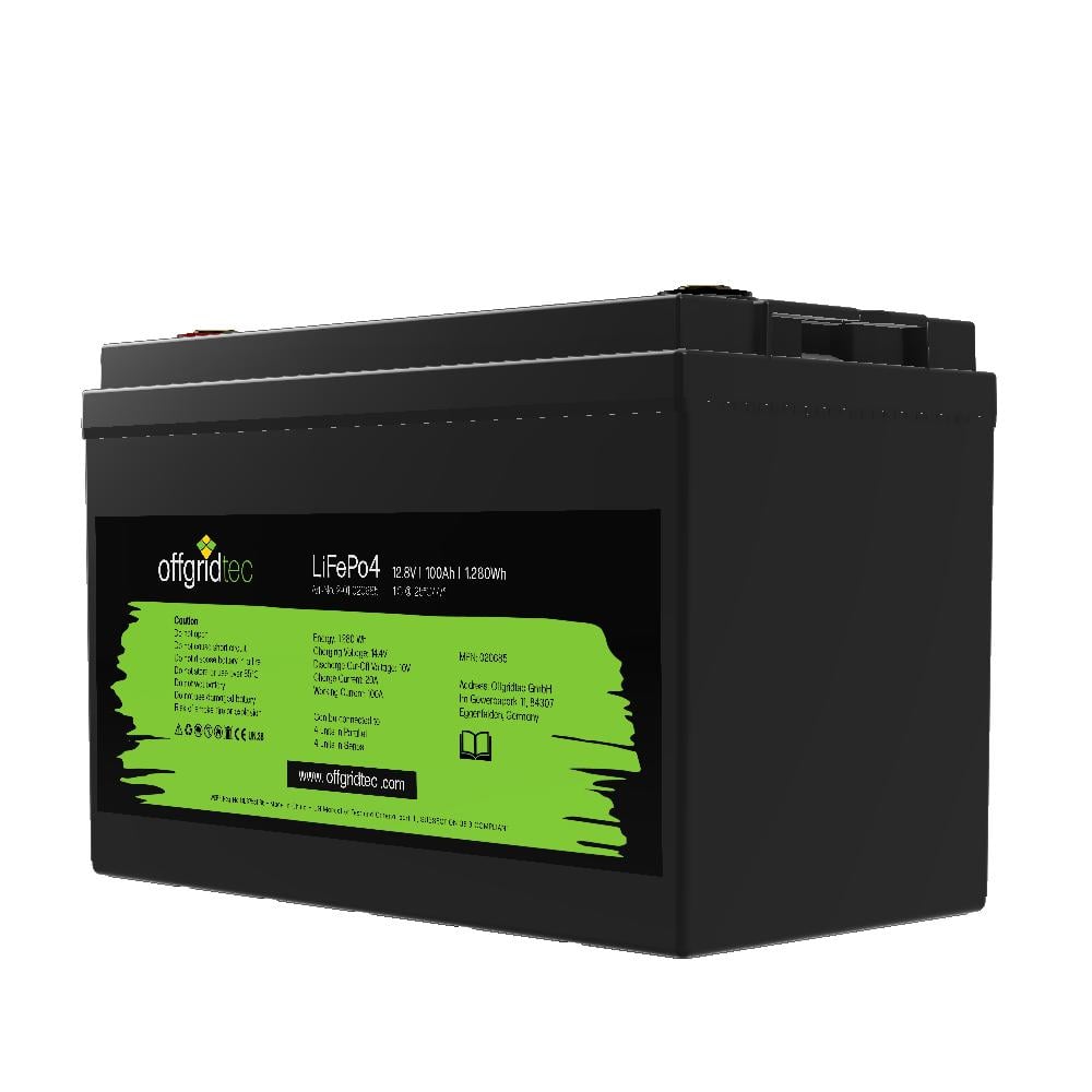 Offgridtec LifePo4 Akku 12/100 12,8V 100Ah BMS integriert 1280Wh
