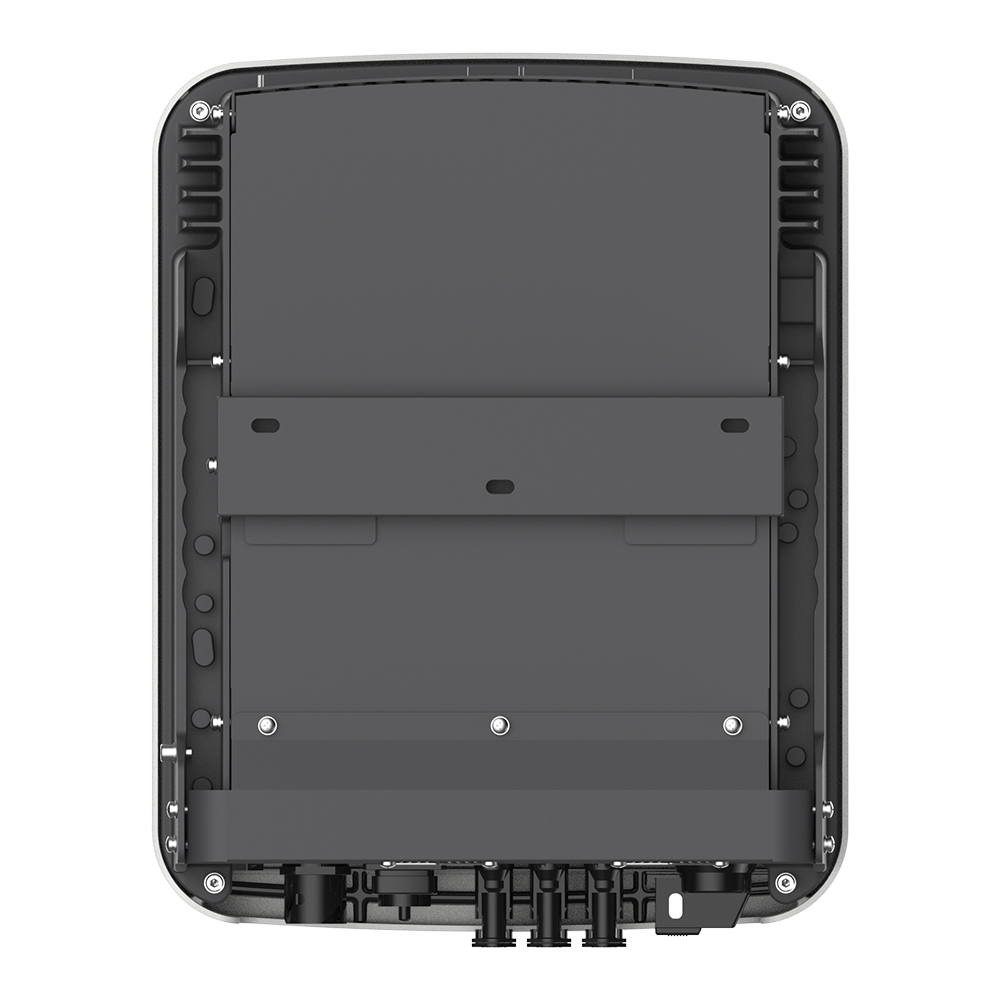 Schwarze Rückseite des Solax X3-MIC-6.0K-G2 Inverters mit Lüftungsgittern
