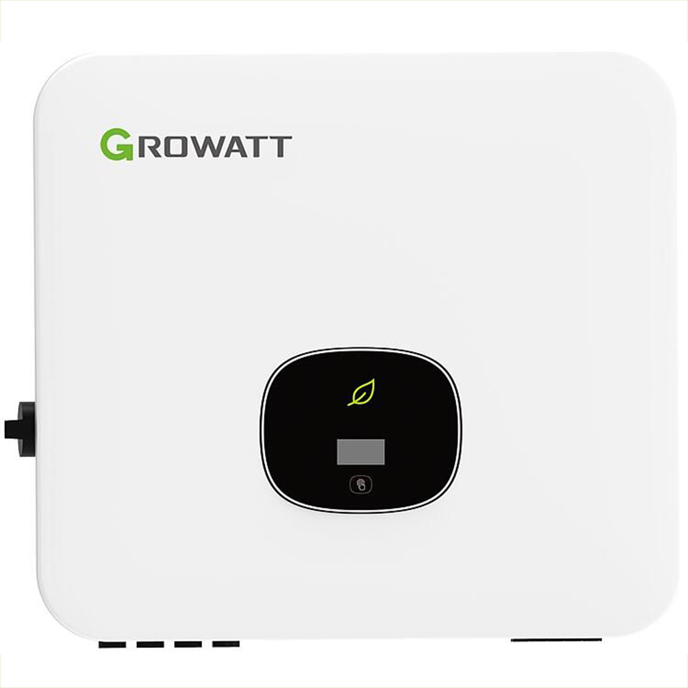 weißter 6kW MOD Hybrid-Wechselrichter Growatt Frontalansicht