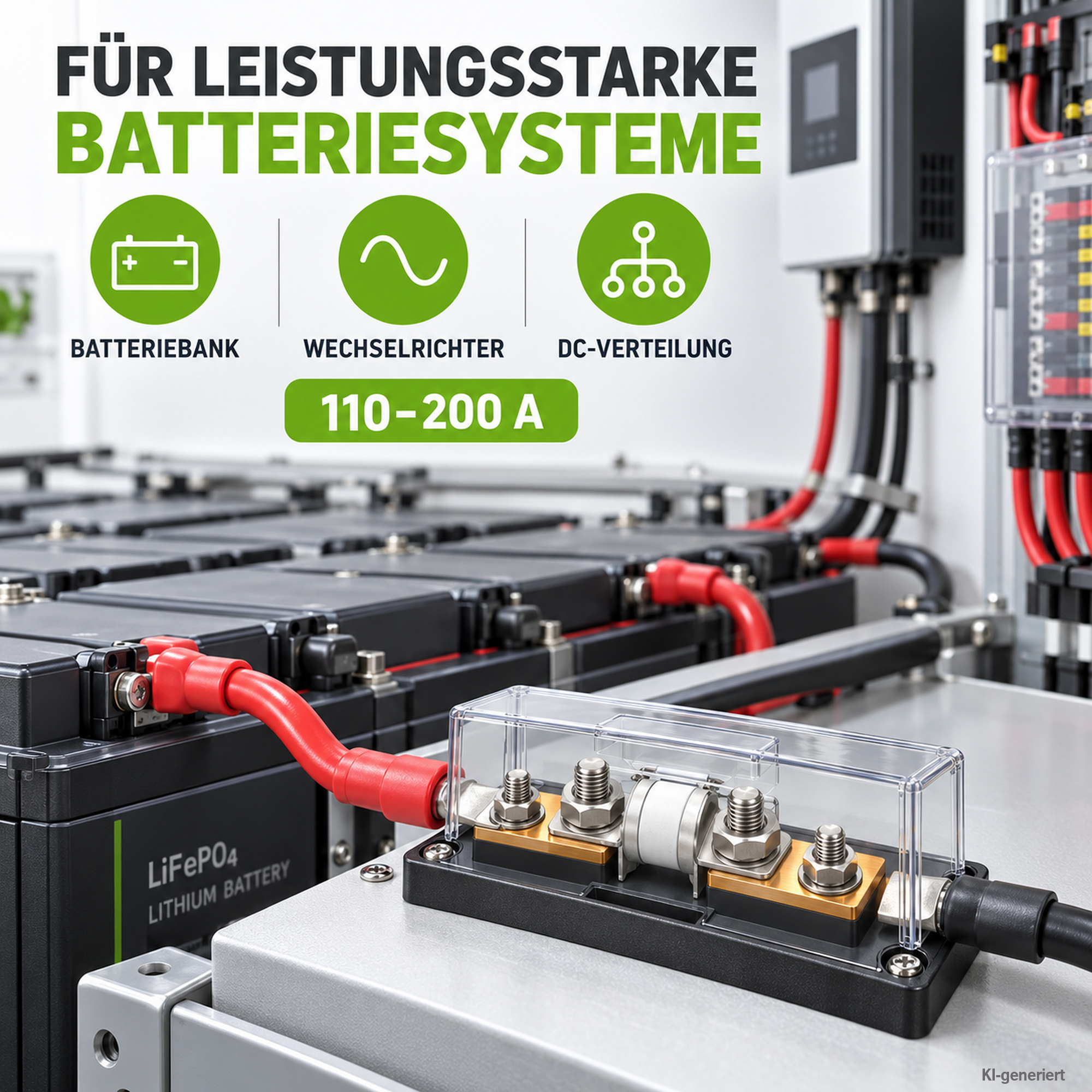 Class-T Sicherungshalter bis 200A in Batteriesystemen