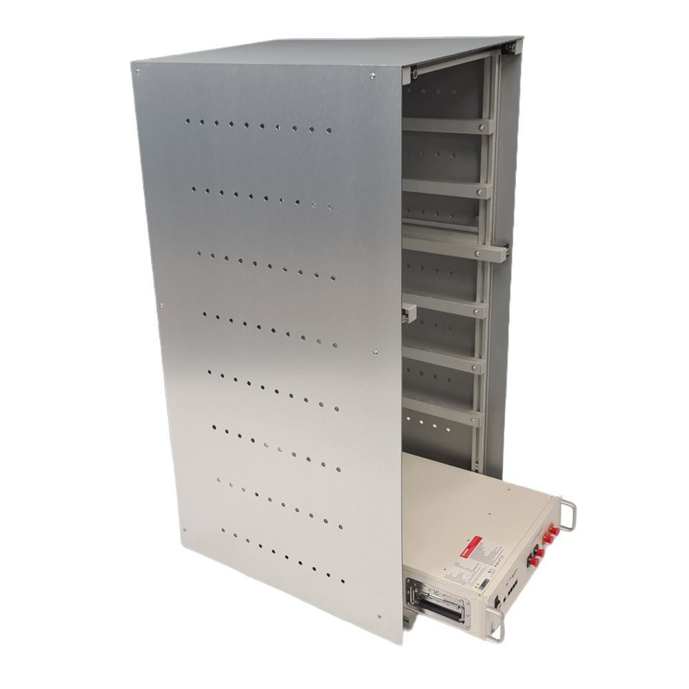 Batterieschrank für 8 Pytes 48100R LiFePo4-Batterien VA-Optik