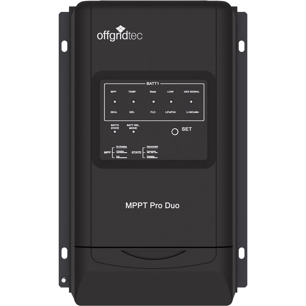 Offgridtec® MPPT Pro Duo charge controller 30A 12V 24V for two battery  circuits