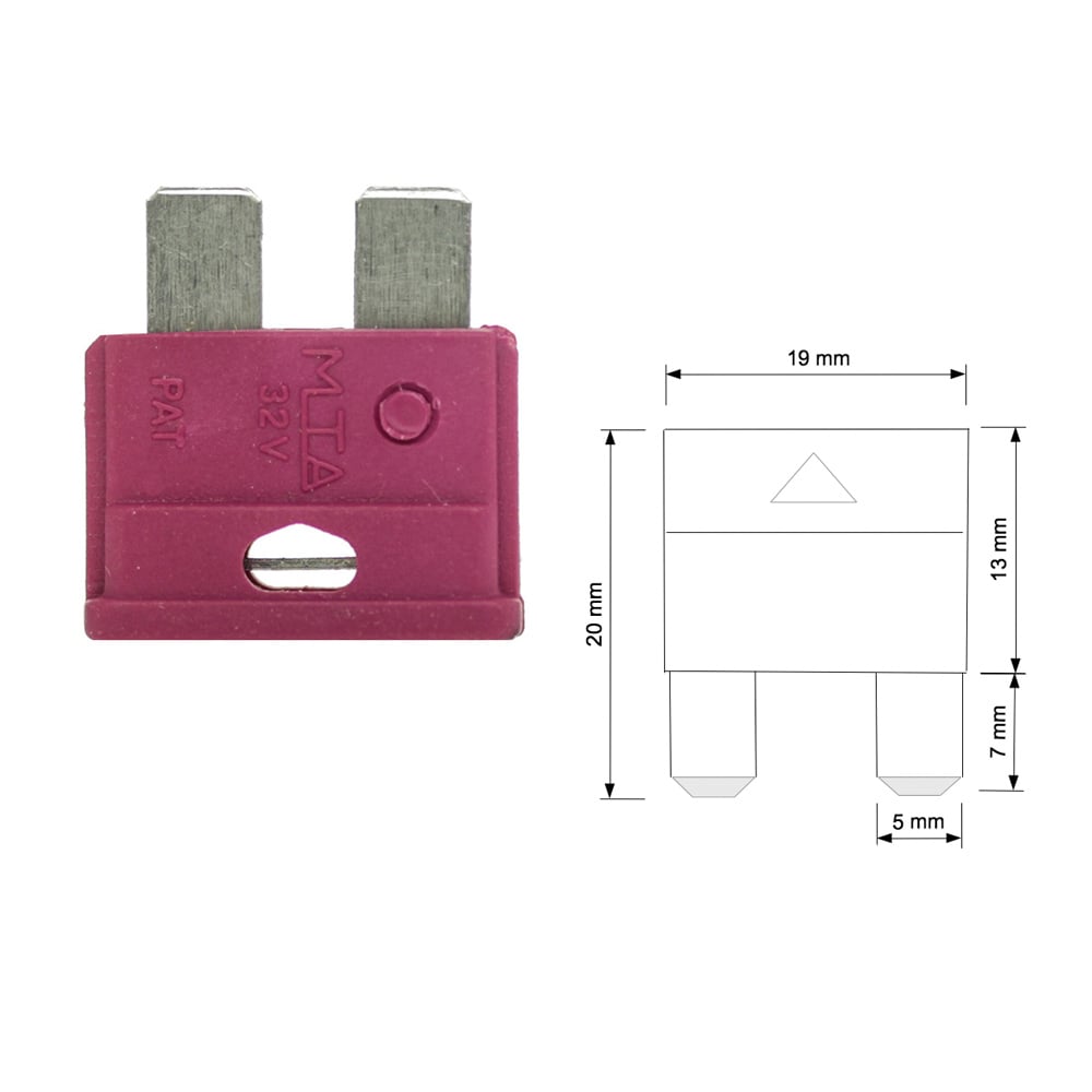 Offgridtec 1,5m 6mm² Batteriekabel mit 25A Sicherung M8-Ringkabelschuh