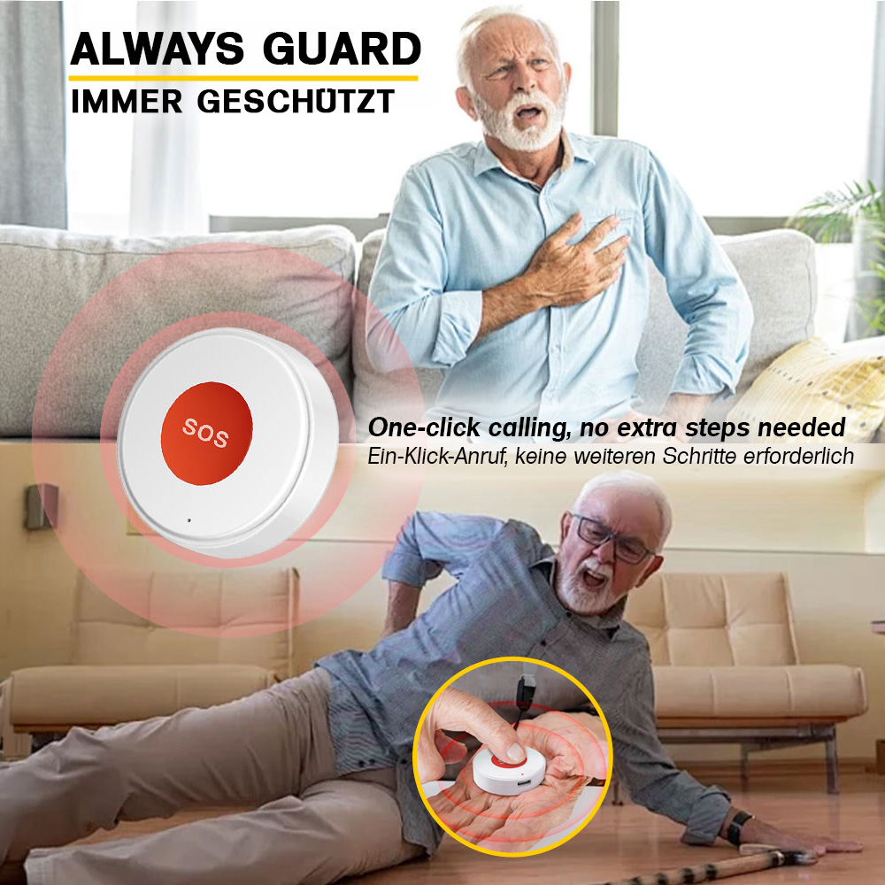 Offgridtec Smart WiFi Emergency Button for Seniors – Tuya Smart Life, App Alarm