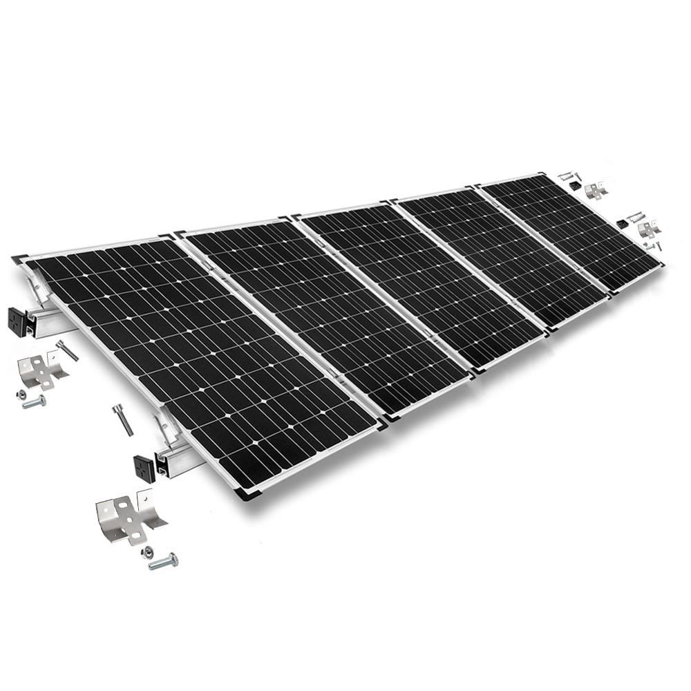 Befestigungskit mit Trapezklemmen für Blechdach 5 Solarpanel Rahmenhöhe 40mm