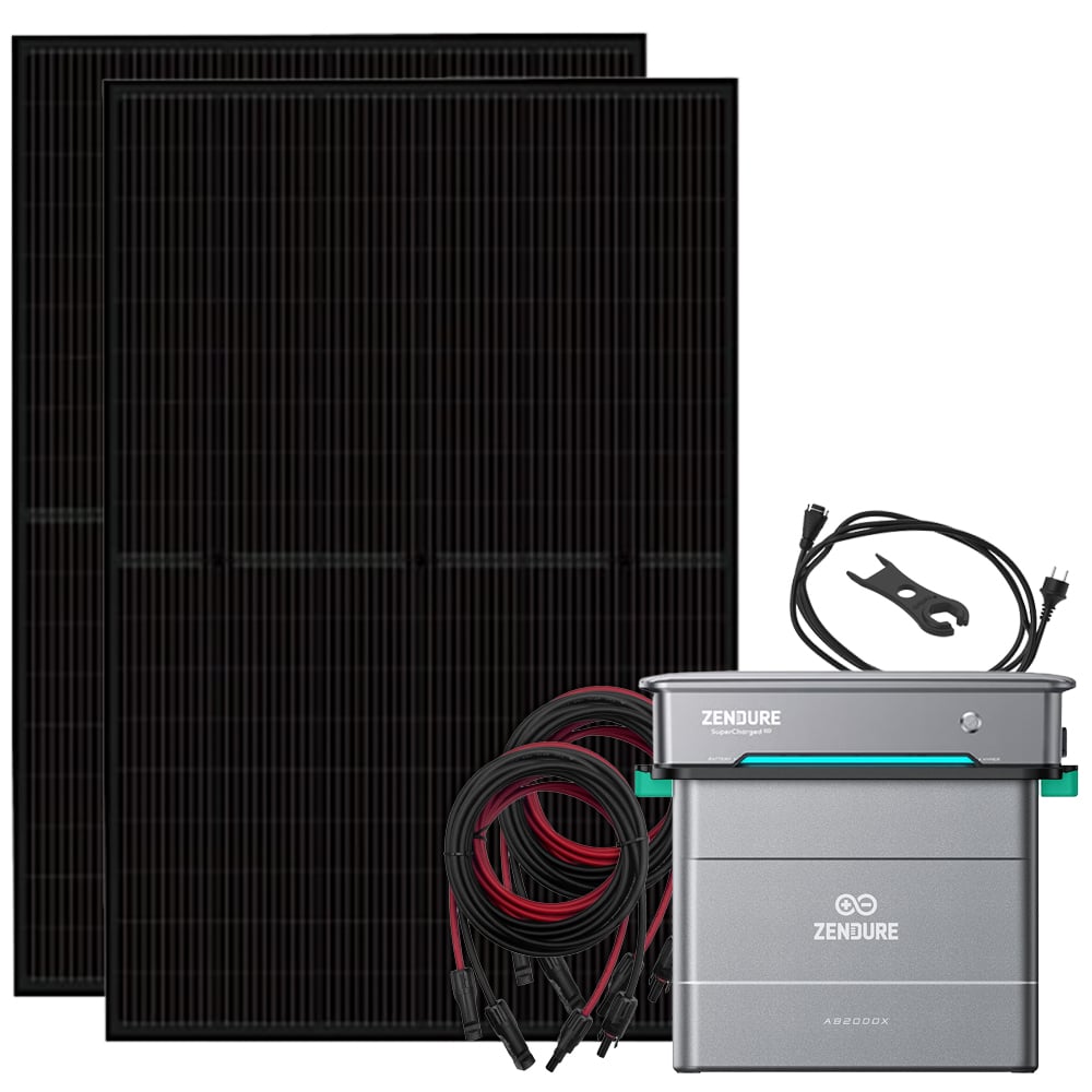 Zendure AIO-2400 Système léger 860Wp HMS-800W-2T Installation de balcon avec stockage