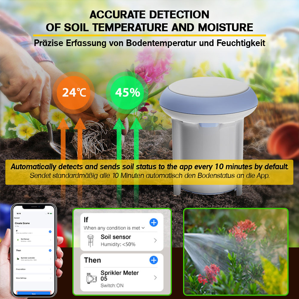Offgridtec Smart WiFi Soil Moisture Sensor – Tuya Smart Life, App & Voice Control