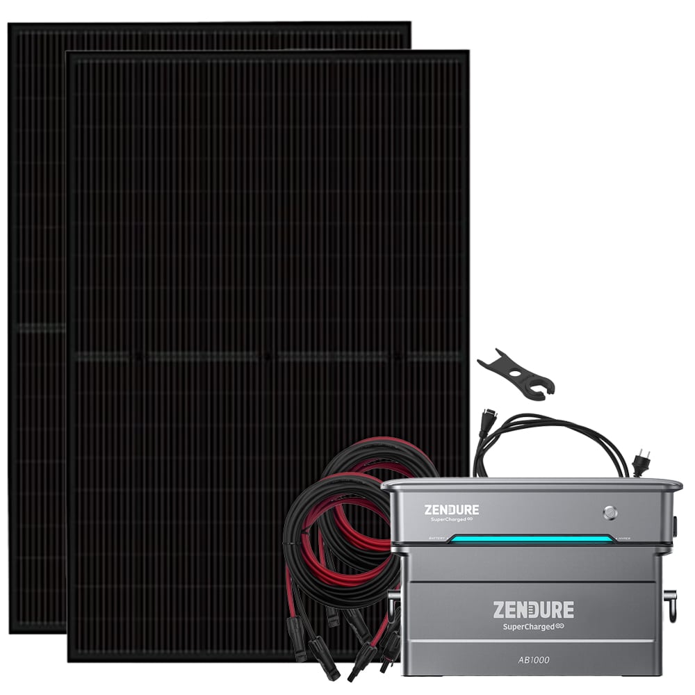 Zendure AIO-2400 Système léger 860Wp HMS-800W-2T Installation de balcon avec stockage