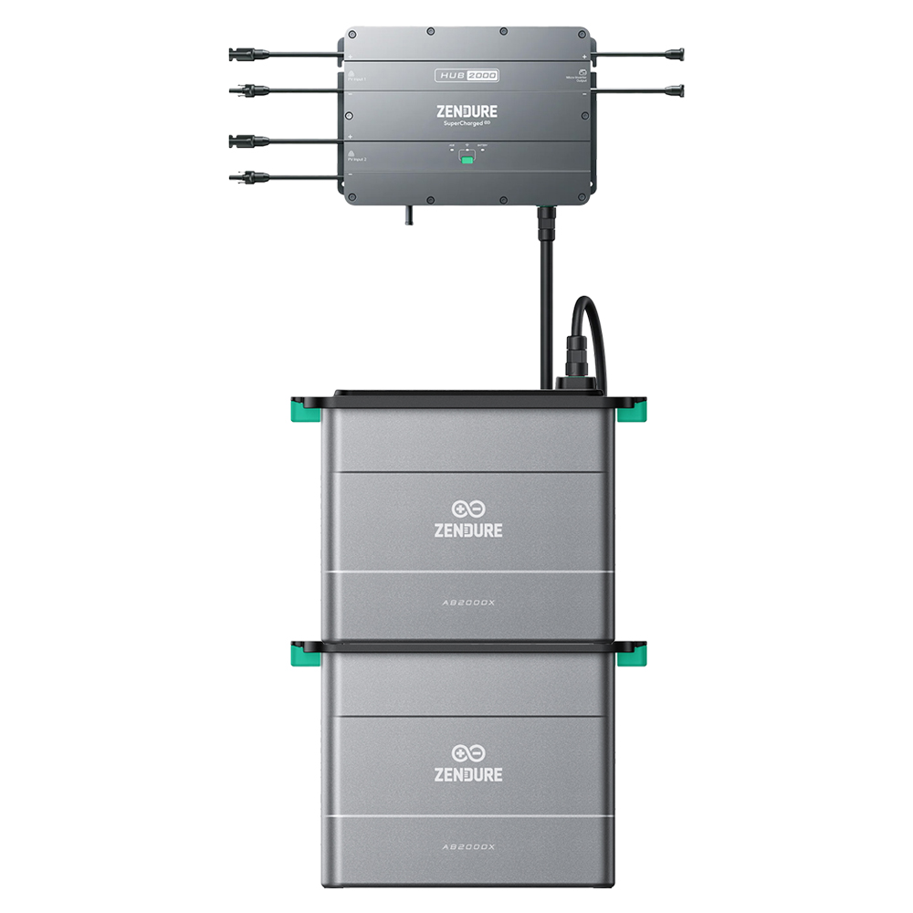 Zendure SolarFlow Set 3,84kWh Smart pv Hub 2000 avec 2x batterie d'extension ab2000
