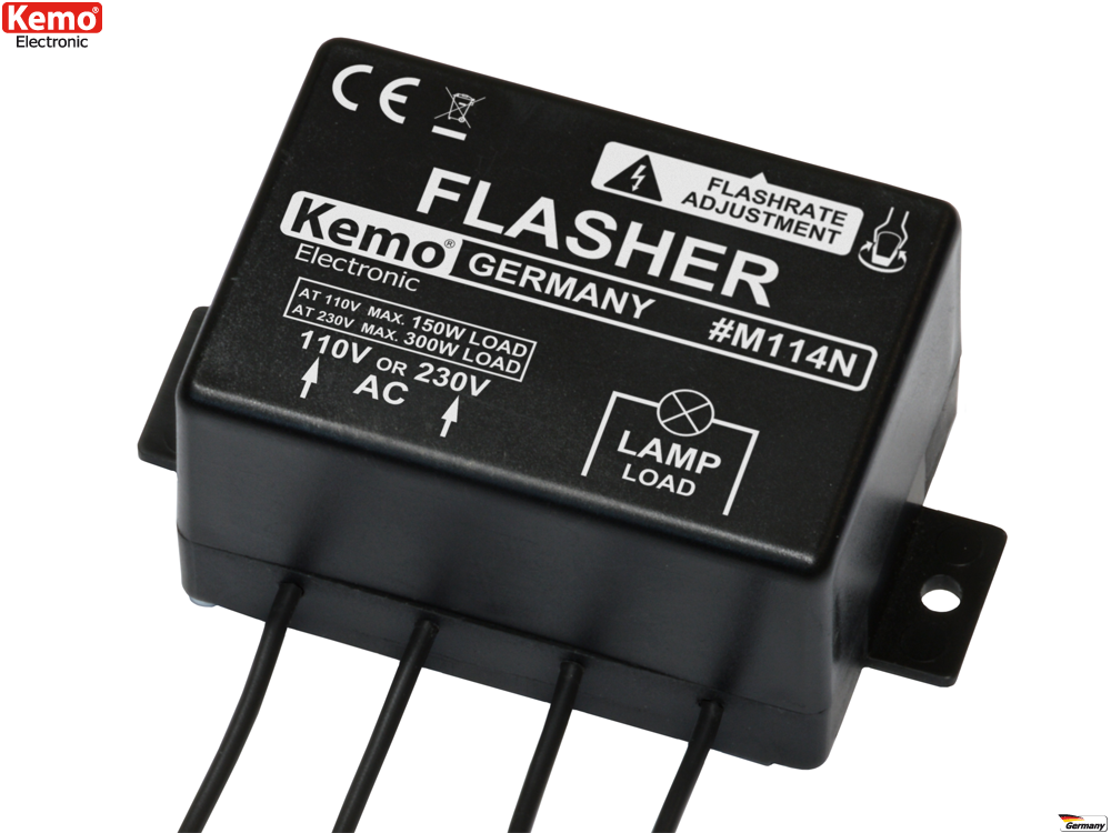 Kemo Blinker, langsam 240 V/AC, 110 V/AC M114N